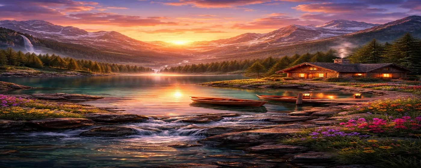 Sunset Serenity by the Lake