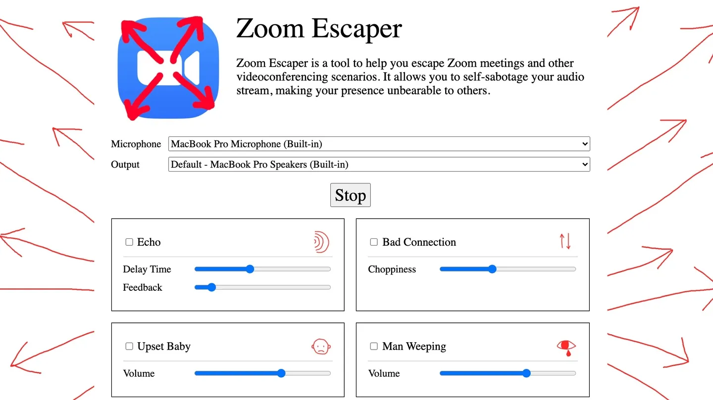 Zoom Escaper by Sam Lavigne
