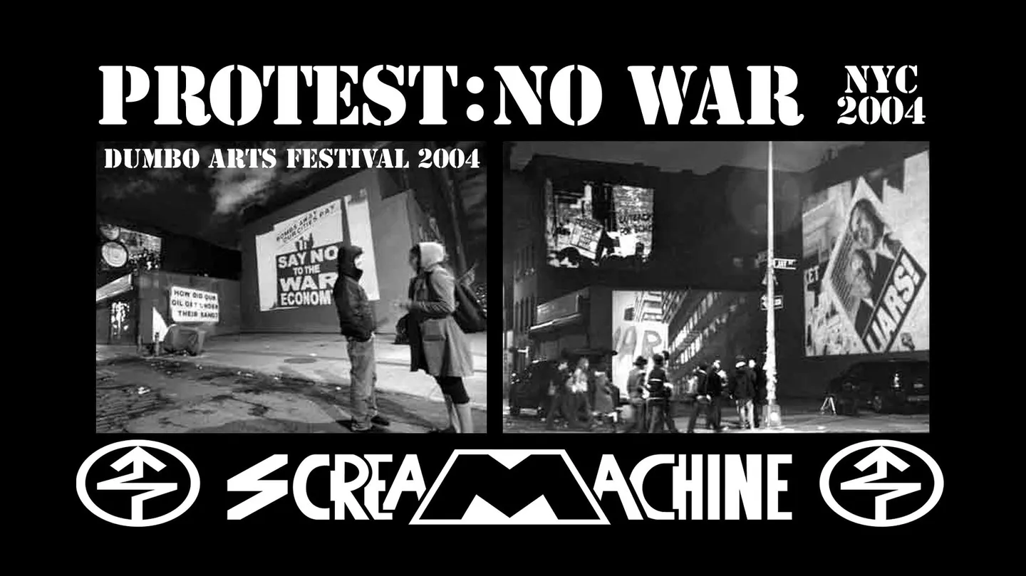 Protest: No War [street intervention NYC 2004] by screaMachine