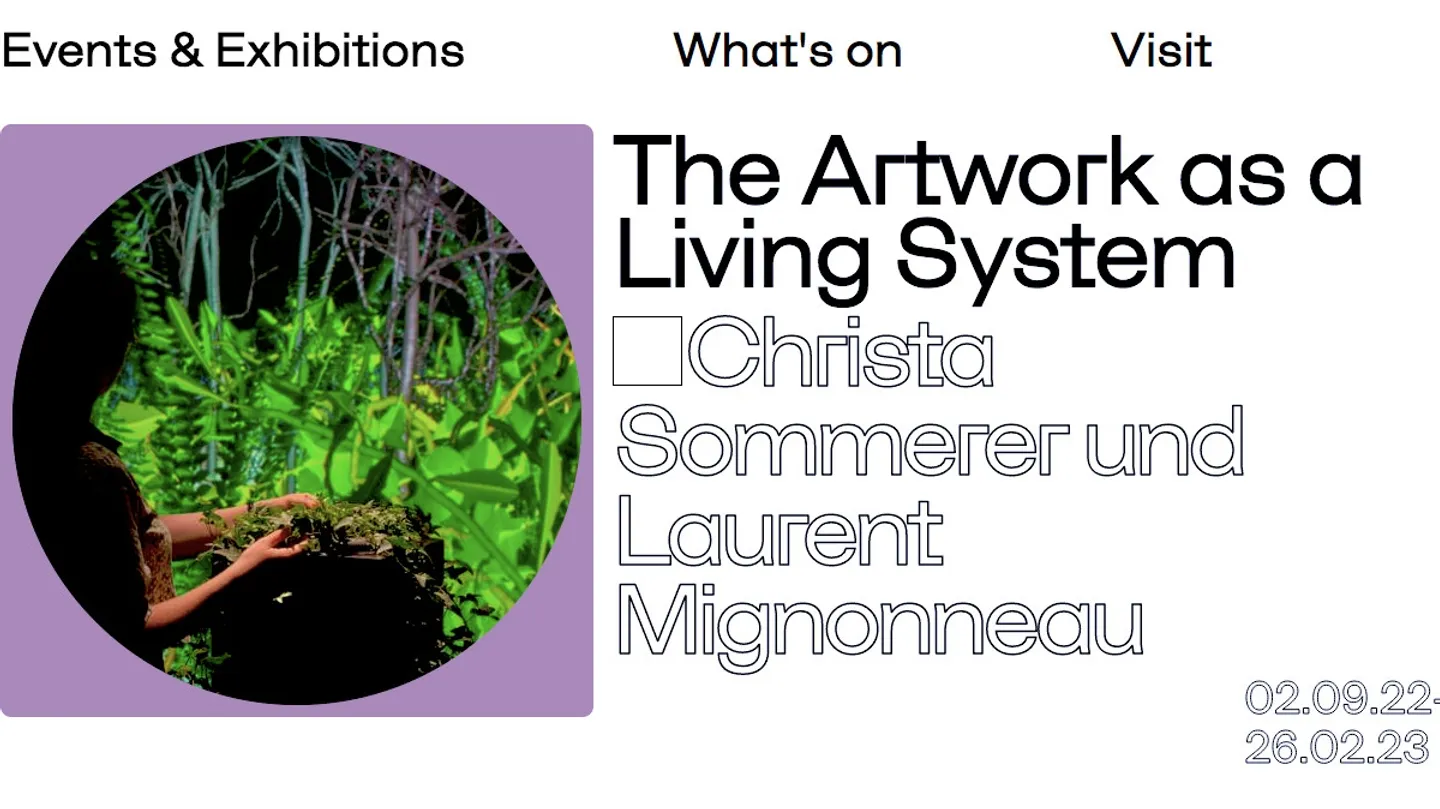 Christa Sommerer & Laurent Mignonneau: The Artwork as a Living System  Retrospective Exhibition 2023 by Laurent Mignonneau & Christa Sommerer
