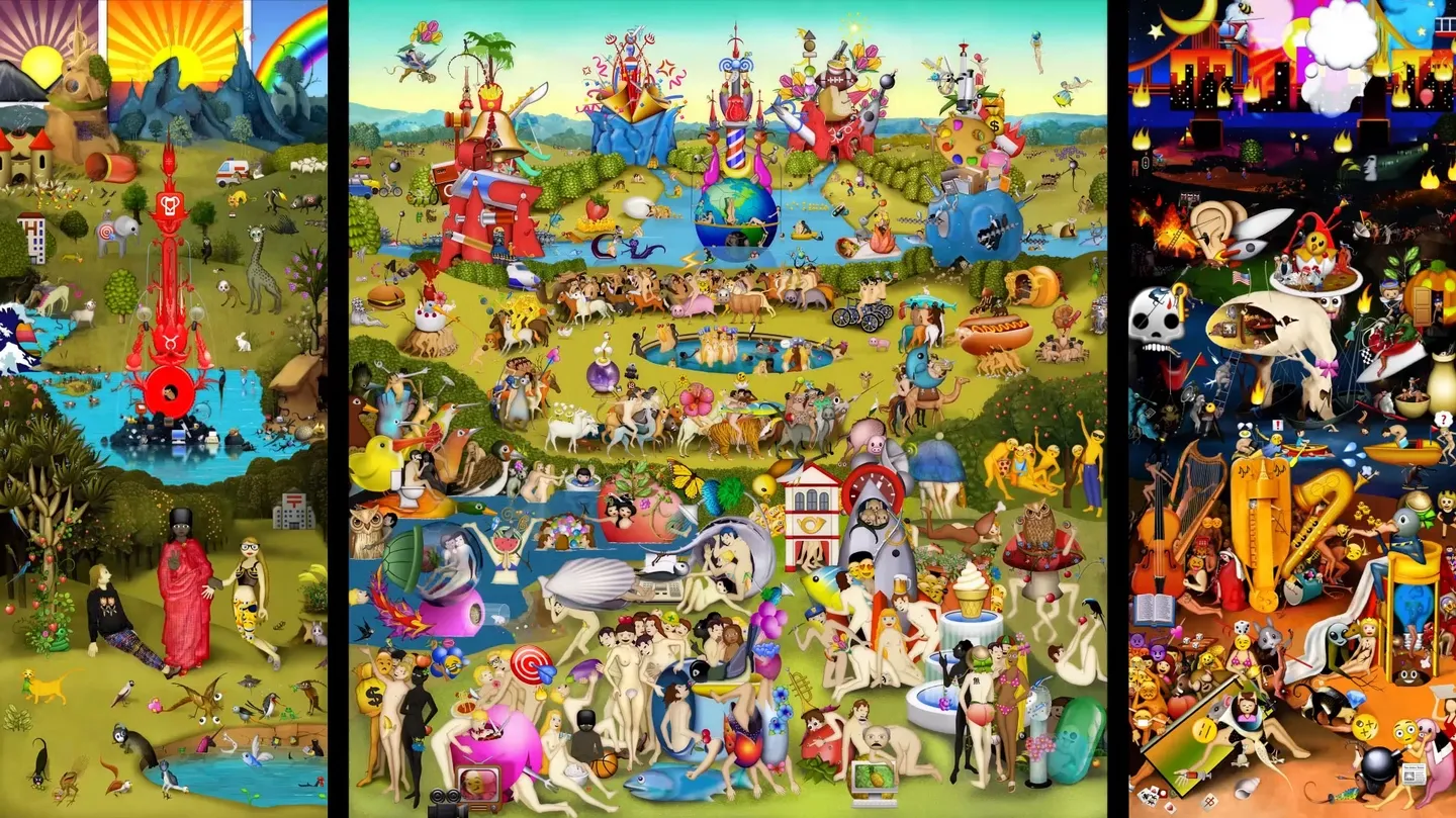 The Garden of Emoji Delights by Carla Gannis