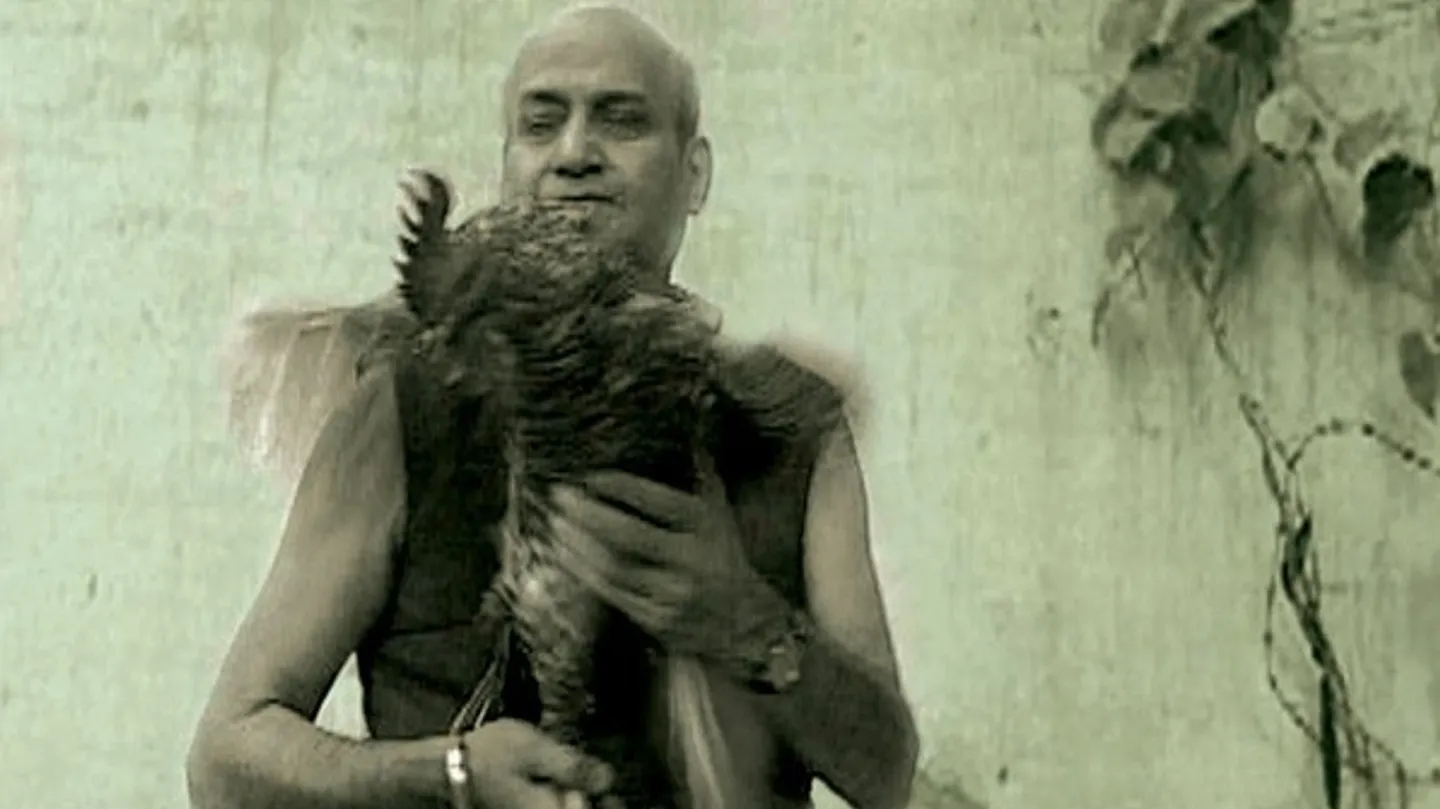 Man with Cockerel  II by Ranbir Kaleka