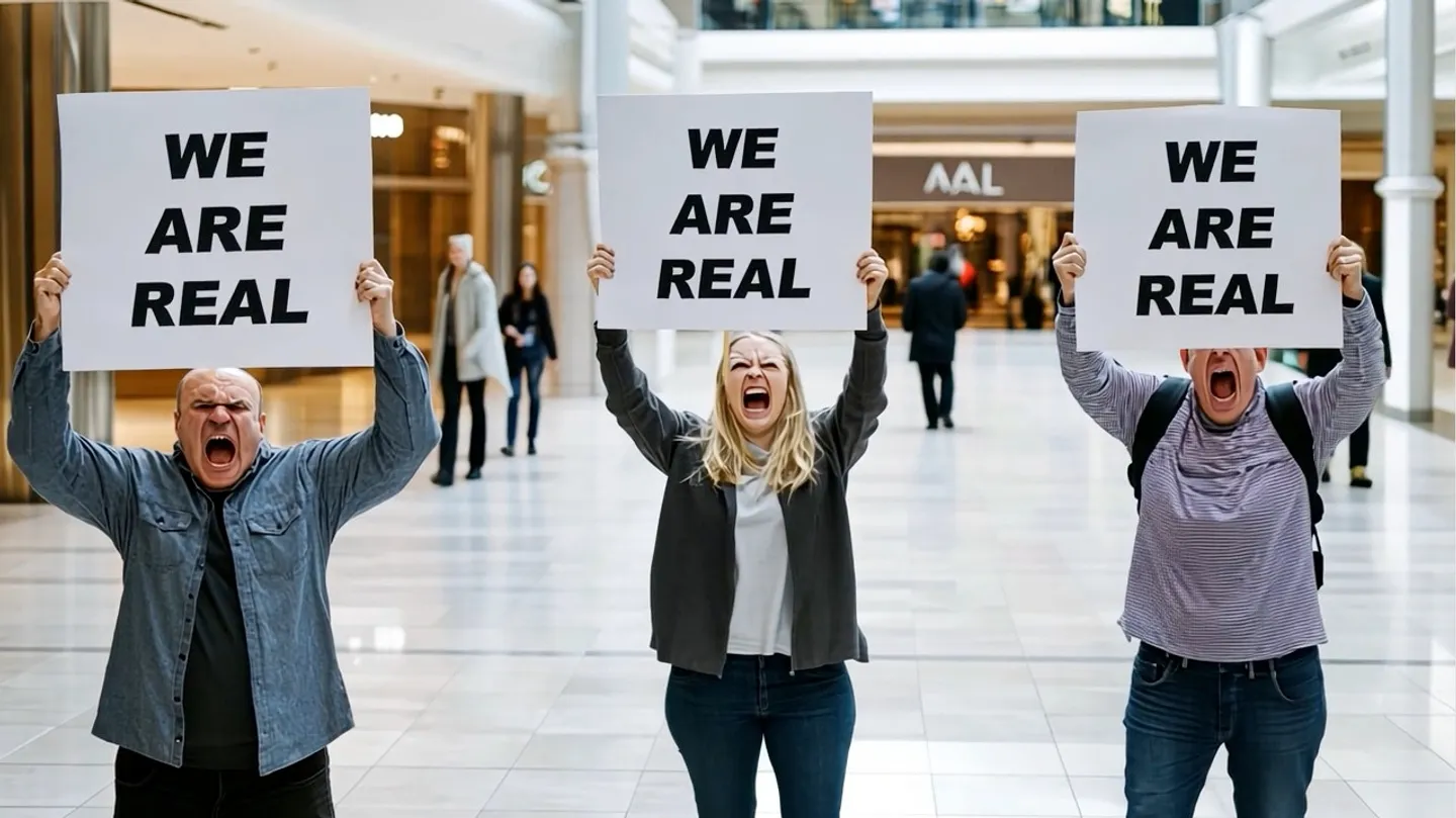 Protest by Stéphane Degoutin and Gwenola Wagon