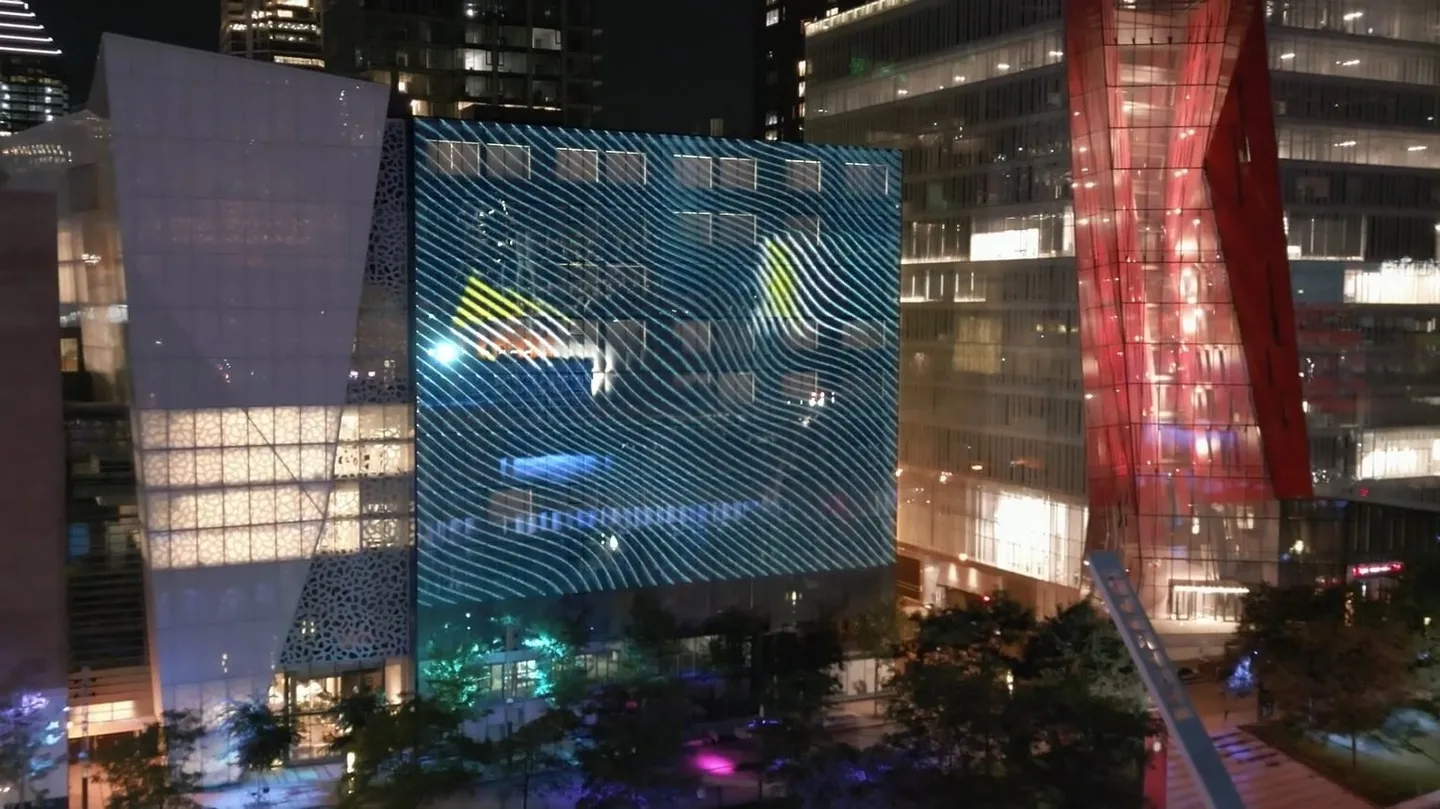 La Mécanique Ondulatoire - Mapping Interactif - Quartier des Spectacles - Montréal, CA QC by Shandor Chury