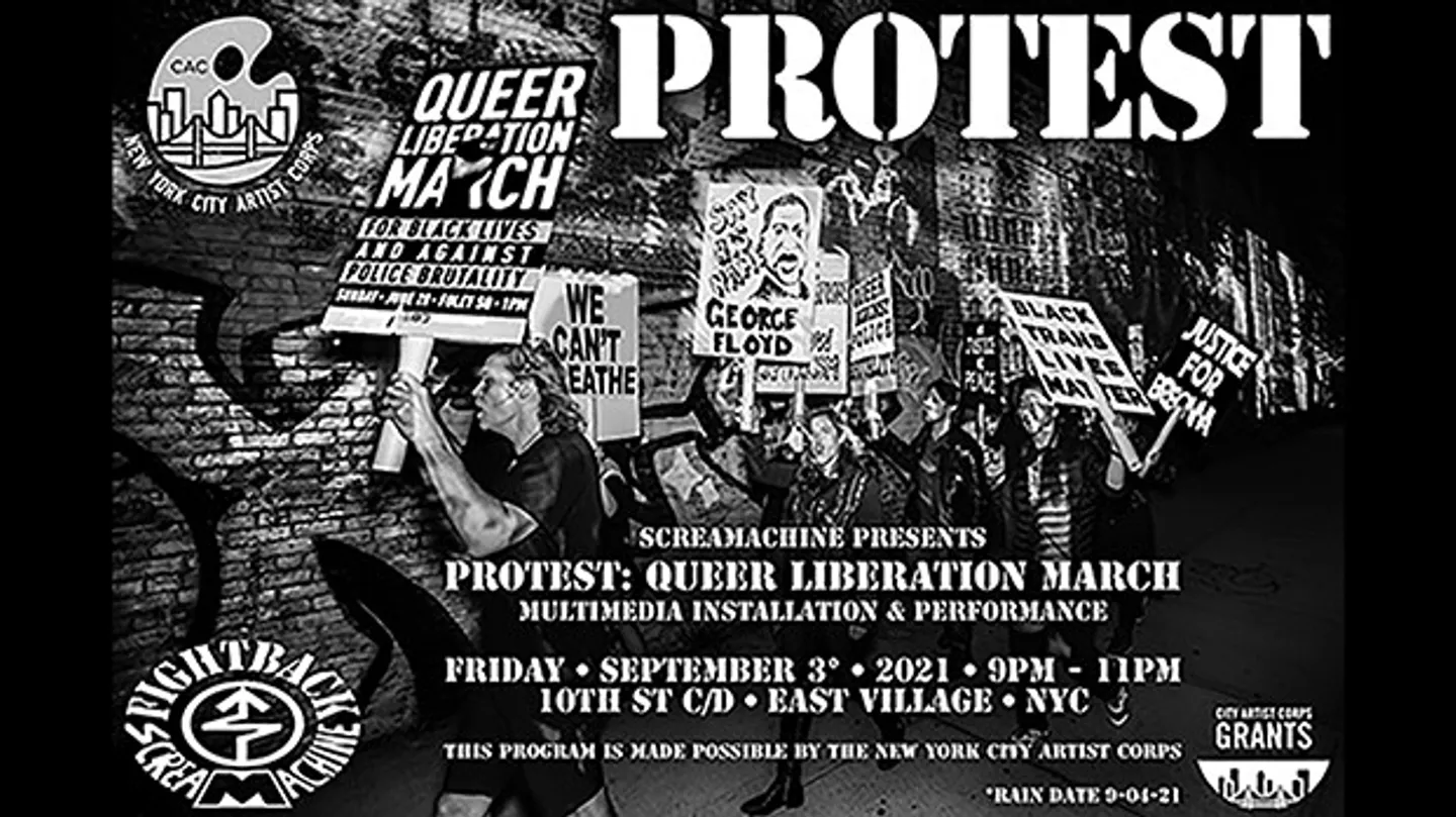 Protest: Queer Liberation March [street intervention performance] 2021 by screaMachine
