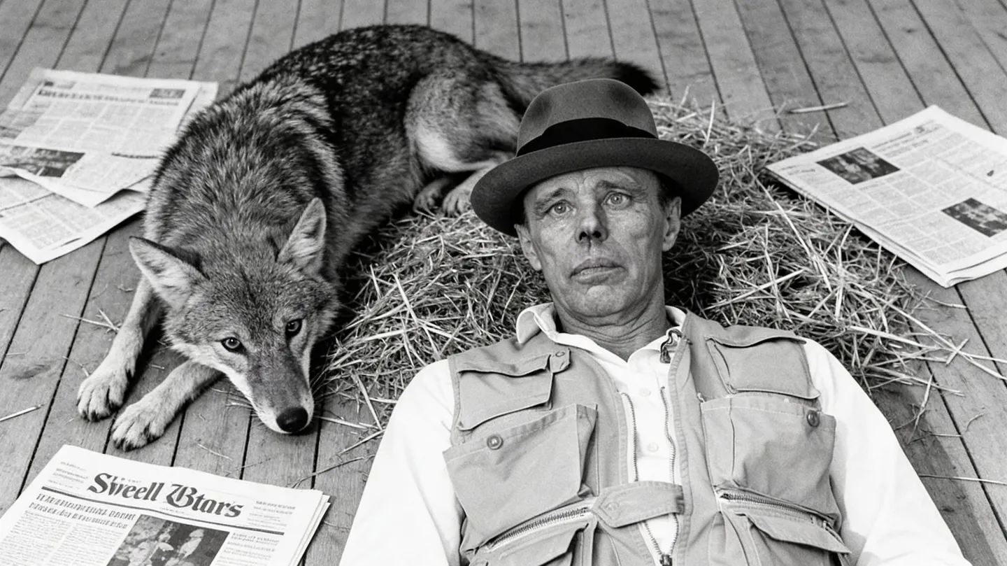 I LOVE EMOTIONS AND EMOTIONS LOVE ME - How to Explain AI to a Coyote (Part I: On Art & Emotions)) by Boris Eldagsen