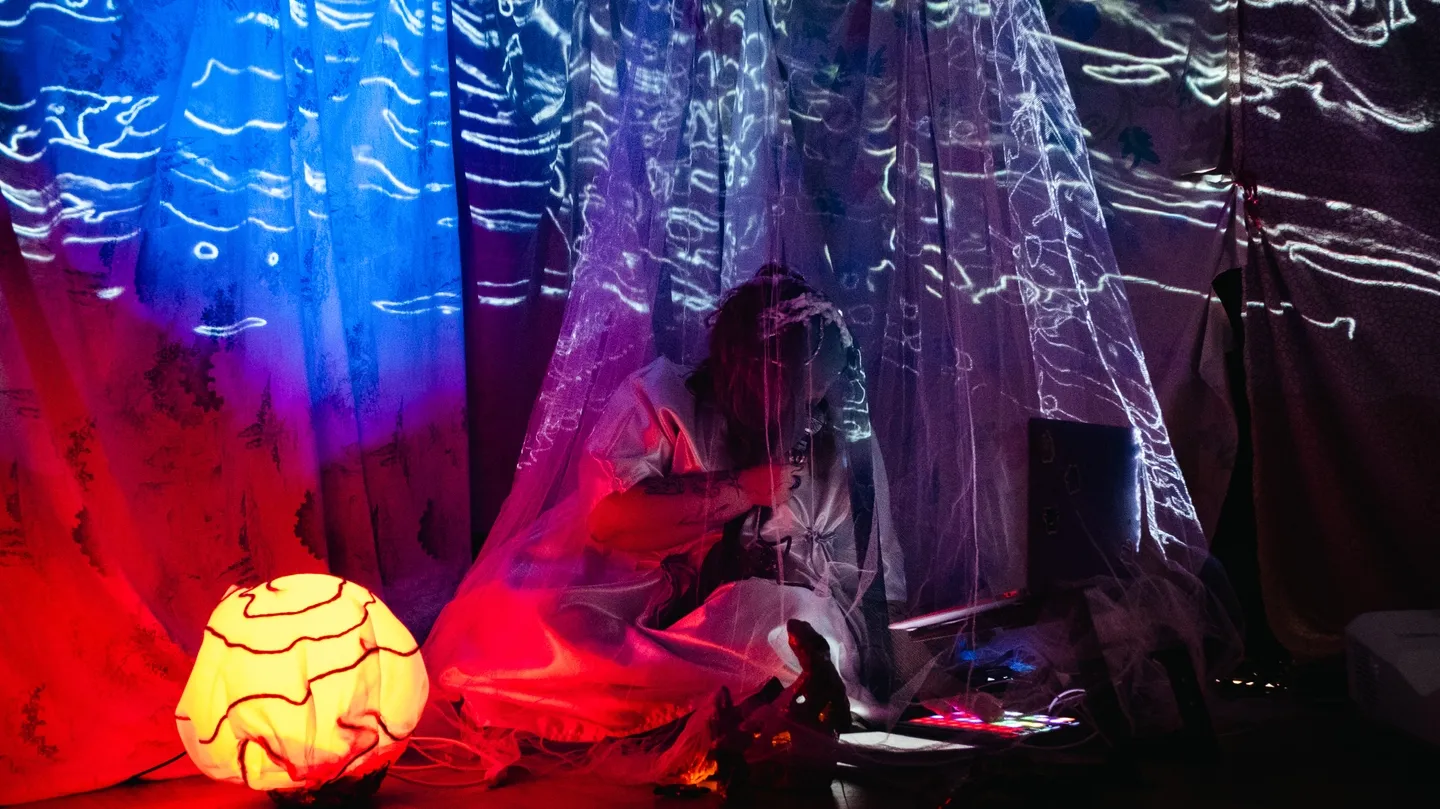 Weeping Oscillations Map the Body (WOMB) by Luz Mercedes